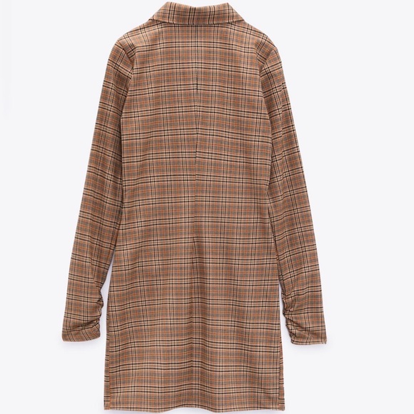 Zara Checkered Shirt Dress - Picture 4 of 9